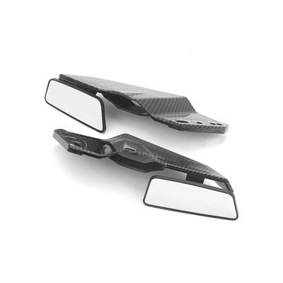 skirtas Kawasaki Ninja 250 300 400 ZX6R ZX636 ZX10R universalus motociklo reguliuojamo šoninio sparno spoilerio gaubtas su galine peržiūra