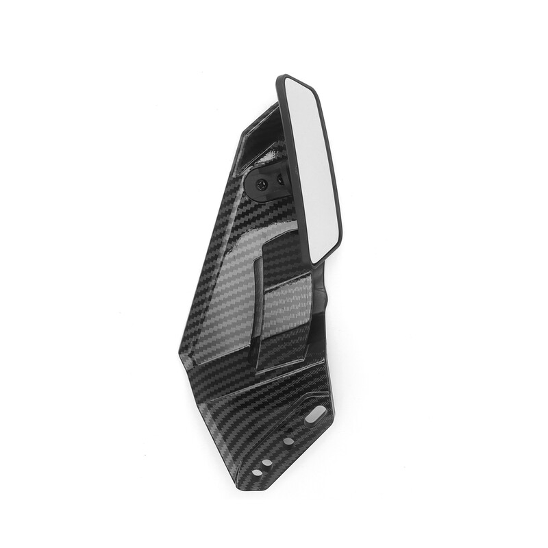 skirtas Kawasaki Ninja 250 300 400 ZX6R ZX636 ZX10R universalus motociklo reguliuojamo šoninio sparno spoilerio gaubtas su galine peržiūra