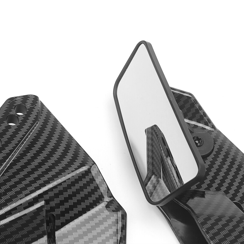 skirtas Kawasaki Ninja 250 300 400 ZX6R ZX636 ZX10R universalus motociklo reguliuojamo šoninio sparno spoilerio gaubtas su galine peržiūra