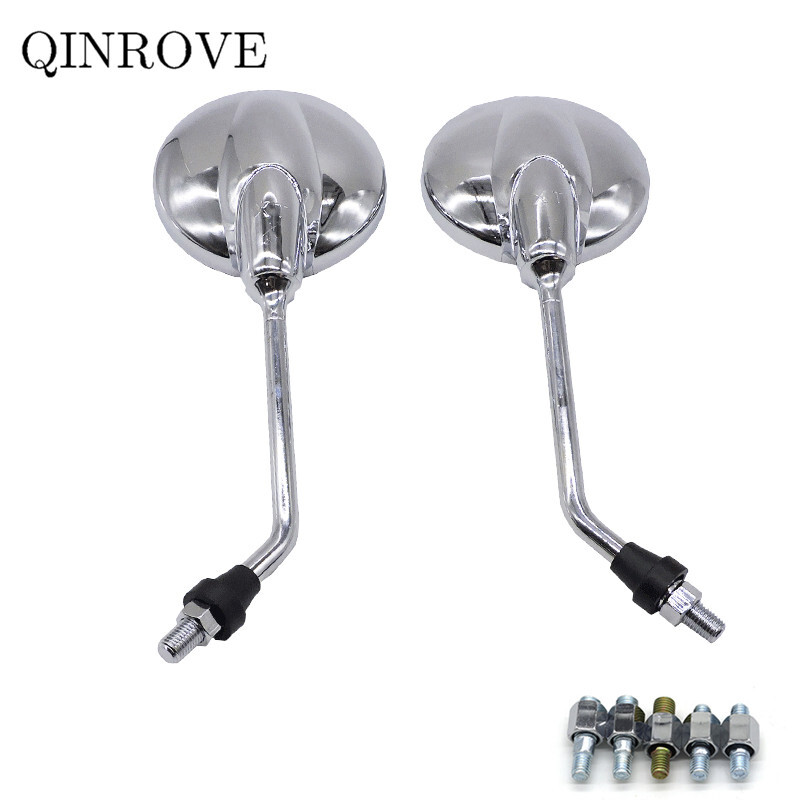 Retro 8 10MM motociklo galinio vaizdo veidrodėlis ABS šoninis veidrodėlis universalus, skirtas Kawasaki Honda Shadow Royal Enfield Himalayan Zontes 350