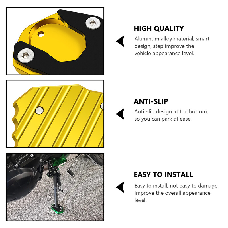 Skirta Z650 900 Z900 RS SE Z650 Z900RS 2017-2022 Motociklo šoninio stovo prailginimo kronšteinas Padidintos plokštės pėdos stovo z900 priedai