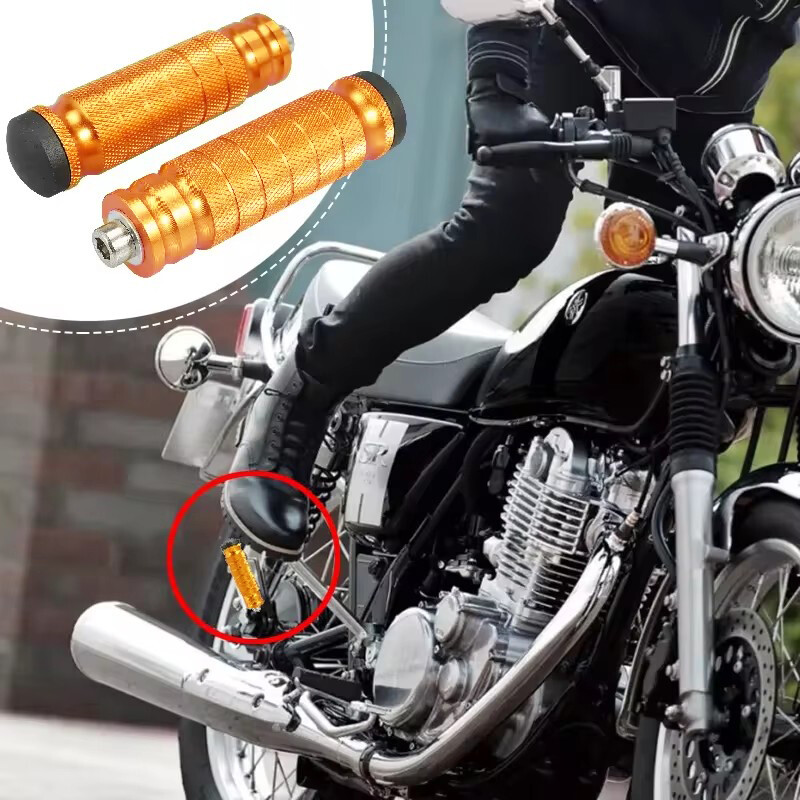 Vienos poros motociklo aliuminio galinės padėties atramos pėdų atramos pėdų atramos pėdų kaiščių pedalas, skirtas Yamaha Fit modifikuotų motociklų motociklų priedams
