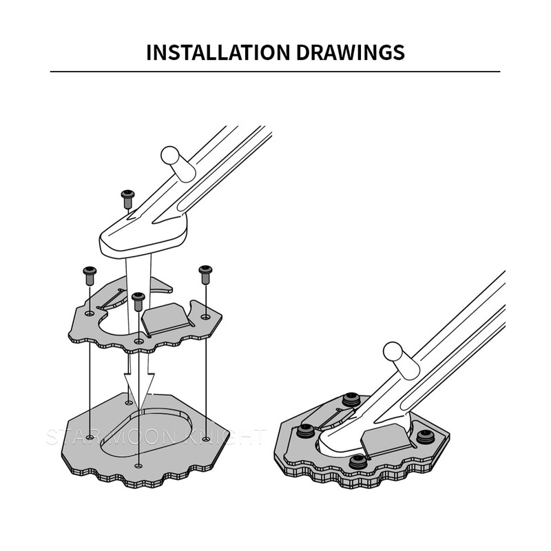 Extensie Suport Suport Lateral 1200 Tiger Pentru Tiger 1200 Tiger1200 2022 - Extensie Suport Suport Motocicletă Baza Pad Piciorului