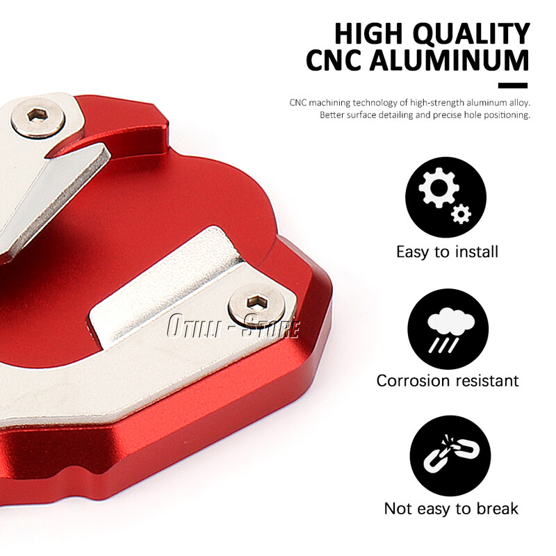 Naujas motociklo atraminio stovo ilgintuvas pėdos šoninio stovo prailginimo padas, neslystantis padidintas pagrindas, skirtas Tiger 1200 TIGER 1200 GT PRO 2023