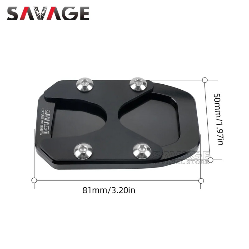 Oldalsó állvány hosszabbító lemez YAMAHA MT09 MT07 Tracer 7 7GT 9 9GT+ XSR 700 900 motorkerékpár kitámasztó nagyító lábtartóhoz