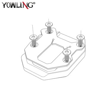 Подложка за крака Поддържаща плоча Kickstand Extender Странична стойка за крака за Yamaha MT-09 MT09 SP TRACER 9 GT XSR900 2021,2022,2023,2024 2025