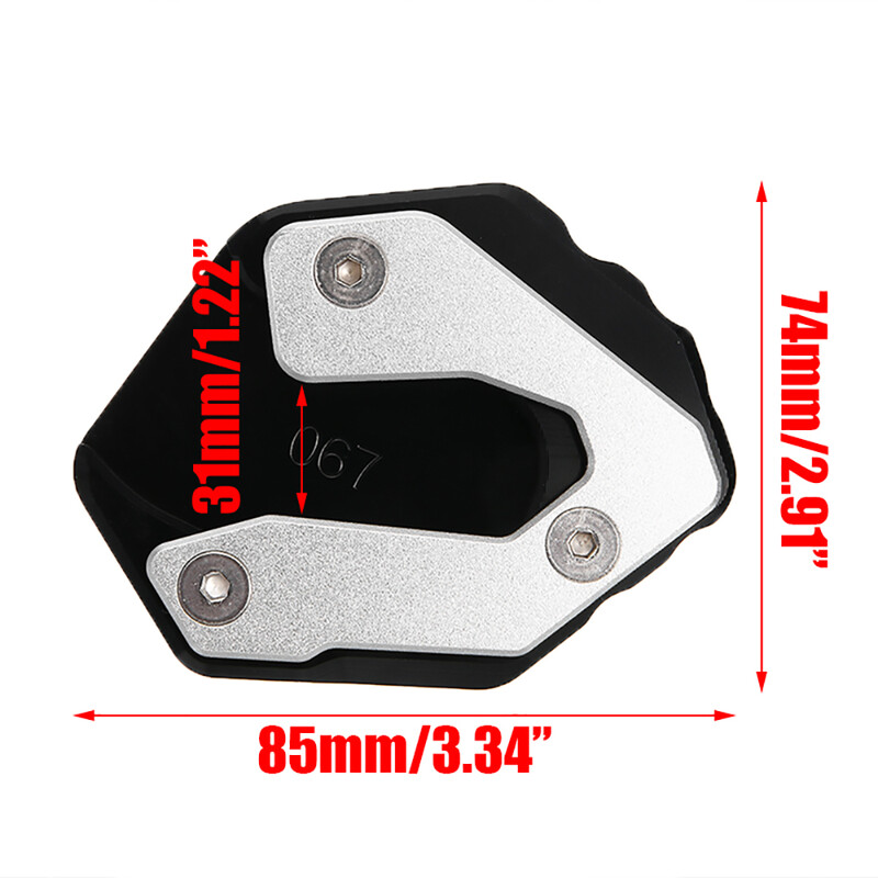 Paredzēts Yamaha MT-09 2014-2020 MT09 Tracer XSR900 2016-2019 Motocikla statīva pēdas sānu statīva pagarinājumam, palielināt spilventiņu atbalsta plāksni