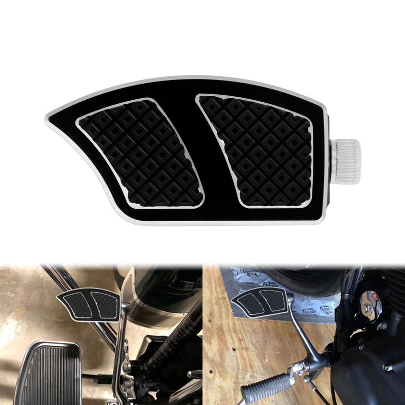 Motocykel CNC radiaca páka s radiacim pedálom, čierna/chrómová opierka nohy pre Harley Touring Dyna Softail Sportster XL Road King Glide