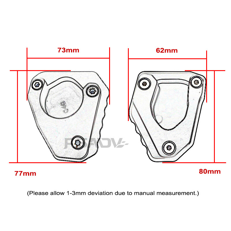 Paredzēts BMW G310GS G310R motocikla statīva pēdas sānu statīva pagarinājuma paliktņa atbalsta plāksnei G310 RG 310 GS G 310R 2017-2023 2021 2022
