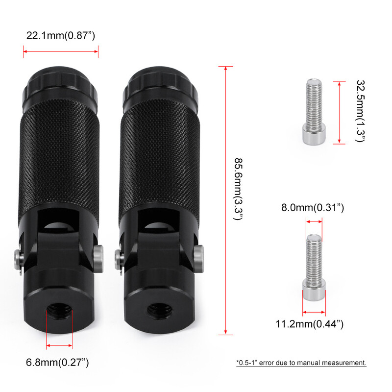 Motociklų kojelės CNC aliuminio motociklas Universalus sulankstomas pėdų atramas Pėdų kaiščiai Premium galiniai pedalai Frepose Pieds Moto
