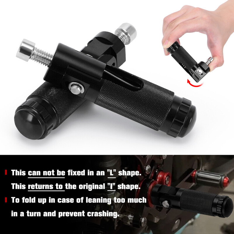 Motociklų kojelės CNC aliuminio motociklas Universalus sulankstomas pėdų atramas Pėdų kaiščiai Premium galiniai pedalai Frepose Pieds Moto