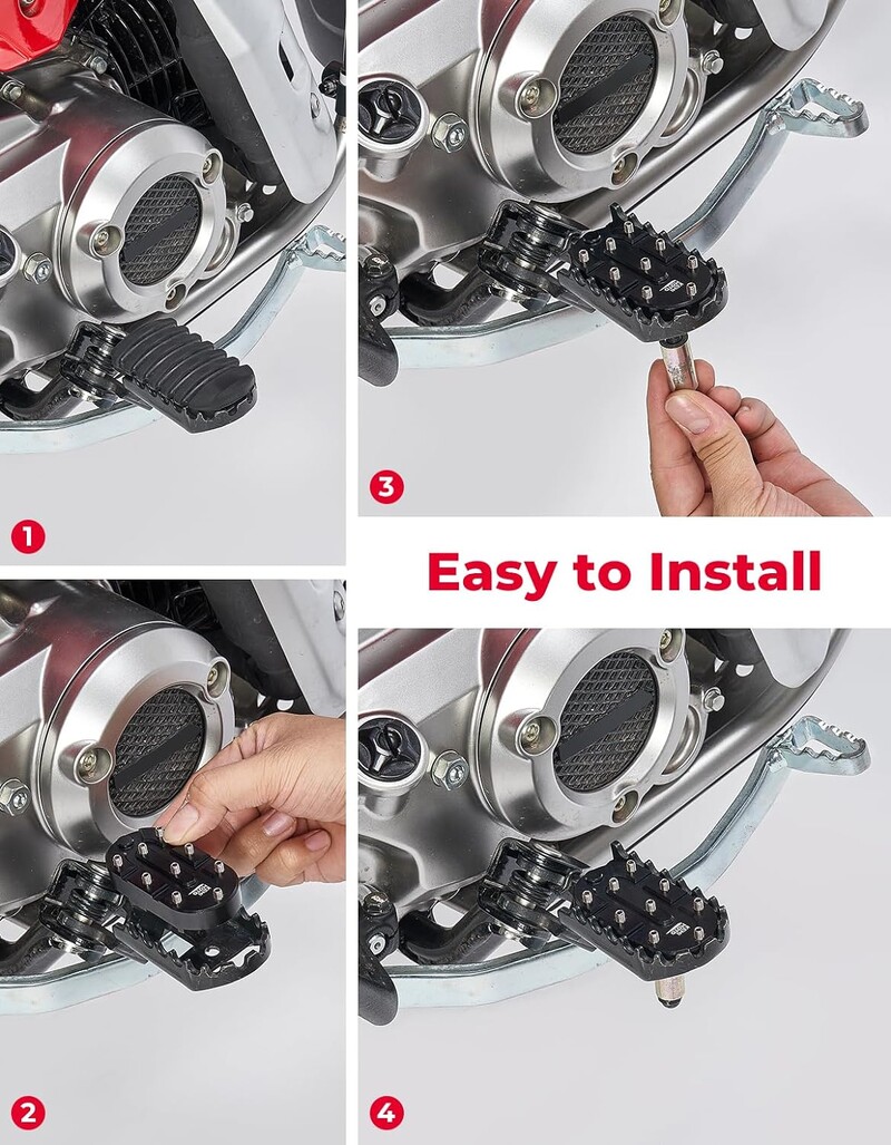 Skirta „Honda CT125 HunterCub Trail 125 2020 2023 KEMiMOTO Kojos kaiščio pėdos atramos pedalai, neslystantys pėdų kaiščio pėdų atramų dalys CT-125 Trail125