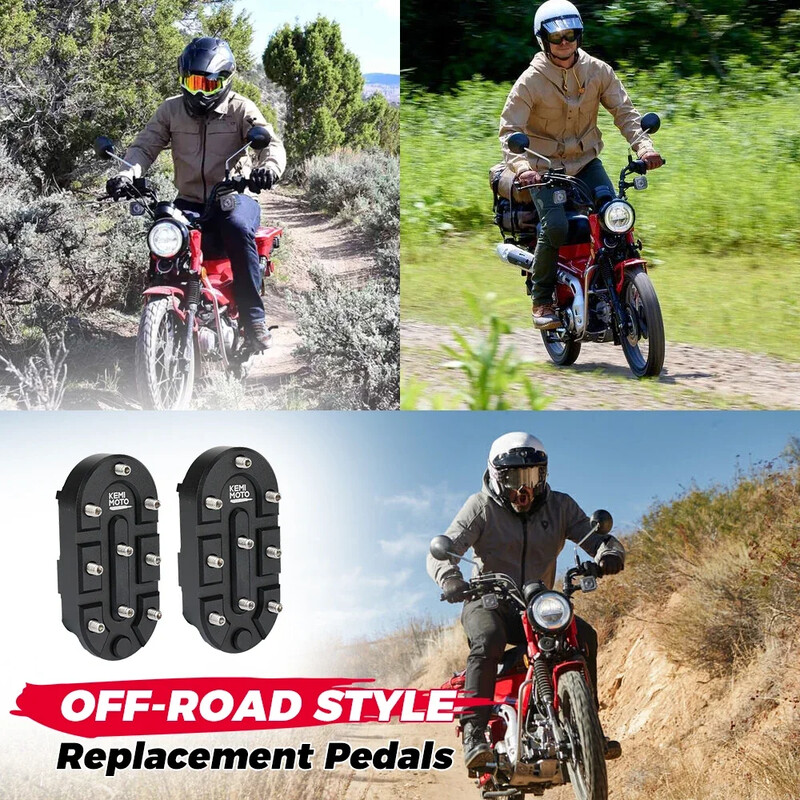 Skirta „Honda CT125 HunterCub Trail 125 2020 2023 KEMiMOTO Kojos kaiščio pėdos atramos pedalai, neslystantys pėdų kaiščio pėdų atramų dalys CT-125 Trail125