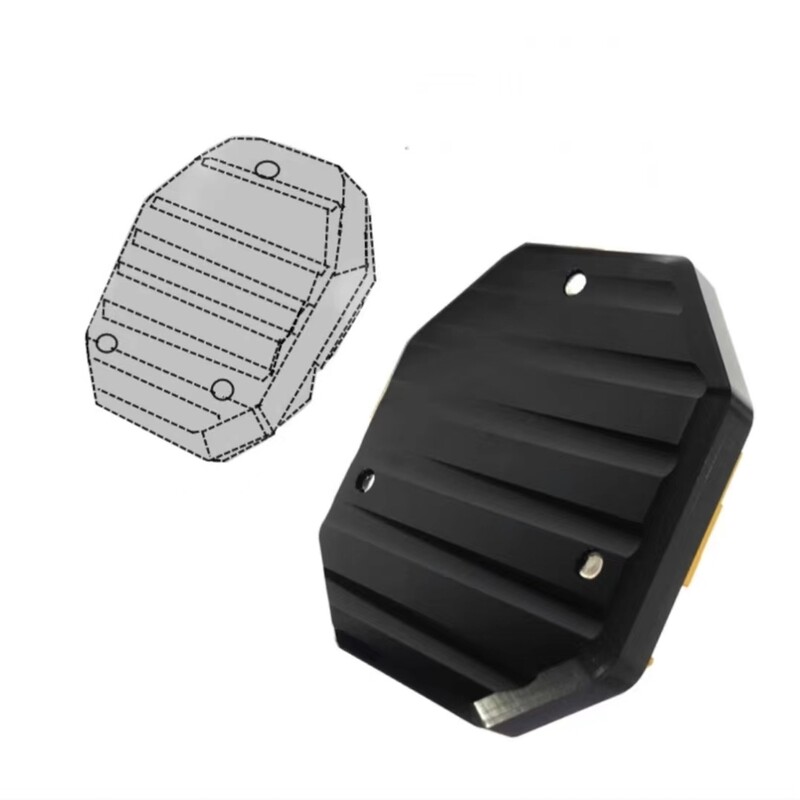 Motociklo atramos padas neslystantis padidintuvas pagrindo atramos prailginimo padidintuvas mopedo pėdos padas CNC aliuminio lydinys