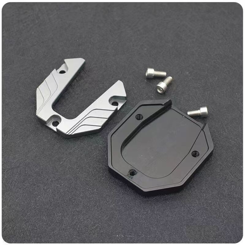 Motociklo atramos padas neslystantis padidintuvas pagrindo atramos prailginimo padidintuvas mopedo pėdos padas CNC aliuminio lydinys
