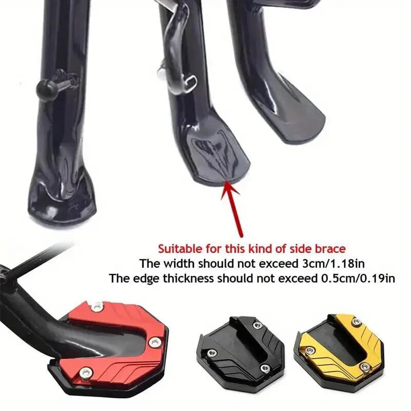 CNC aliuminio lydinio motociklo dviračio stovo ilgintuvas šoninio stovo prailginimo pagalvėlės atraminė plokštė Neslystanti padidinta bazė