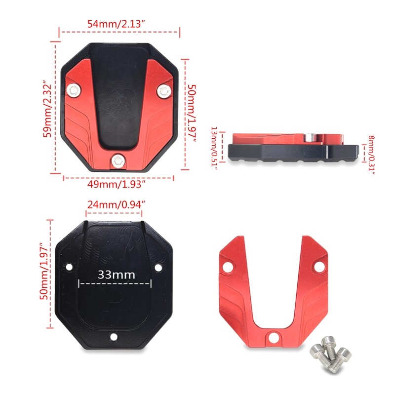 Scooter Motociclete Kickstand Extender Picior Side Stand Extensie Pentru Yamaha Fz8 Nc700x Adv 350 Honda Z900rs Multistrada 1200