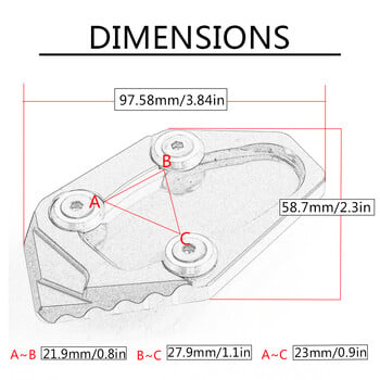 R25 R3 MT25 MT03 CNC Πλάκα μεγέθυνσης πλάκας βάσης Kickstand για YAMAHA YZF R3 R25 YZF-R3 YZF-R25 YZFR3 2014 2015 2016