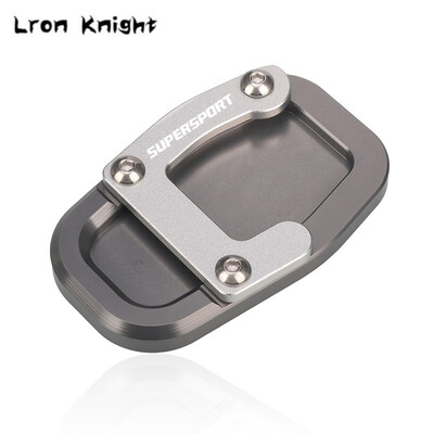 Skirta „Ducati Supersport 939 Super Sport“ motociklo CNC aliuminio atramos kojos šoninio stovo prailginimo pagalvėlės atraminės plokštės „Whit“ LOGO