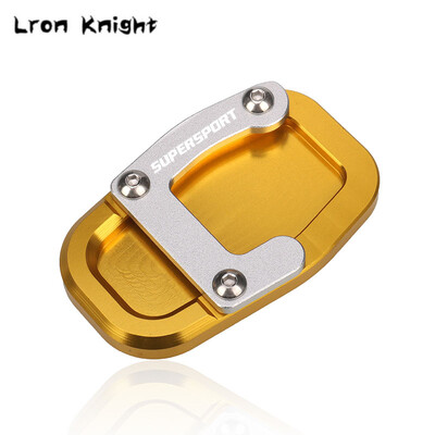 Skirta „Ducati Supersport 939 Super Sport“ motociklo CNC aliuminio atramos kojos šoninio stovo prailginimo pagalvėlės atraminės plokštės „Whit“ LOGO