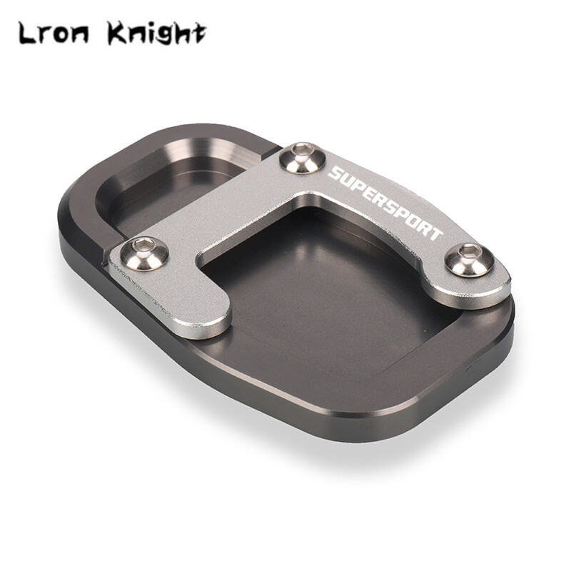 Skirta „Ducati Supersport 939 Super Sport“ motociklo CNC aliuminio atramos kojos šoninio stovo prailginimo pagalvėlės atraminės plokštės „Whit“ LOGO