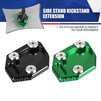 За Kawasaki Ninja 1000SX Versys 650 1000 Kickstand Extender Foot Side Stand Extension Pad Support Plate Anti-skid Enlarged Base