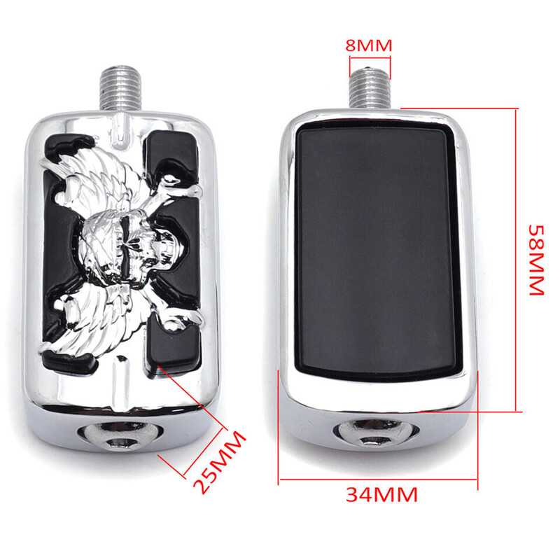 Papildomos rinkos Zombie FootPeg perjungimo kaištis, skirtas Harley Davidson Street Bob FXDB SuperLow 1200 Tri Glide Ultra motociklų dalims Chrome