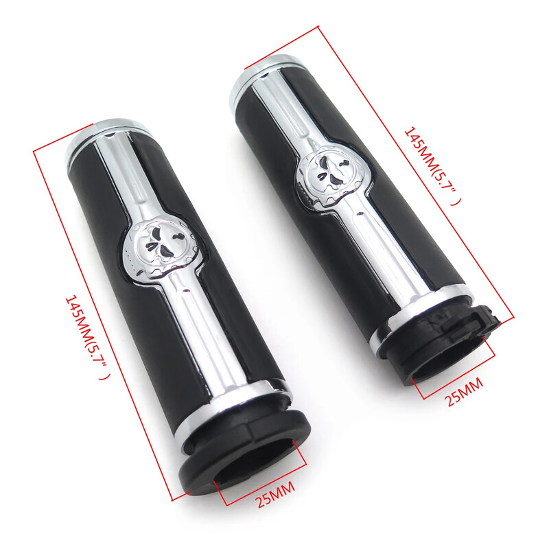 Skirta Harley Davidson 1996-Vėliau VRSC XL XR Dyna Softail YAMAHA Kawasaki Classic motociklų dalių kaukolės 1" rankenos