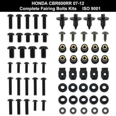 Tinka Honda CBR600RR CBR 600RR 2007 2008 2009 2010 2011 2012 Motociklo pilno sandarinimo varžtų komplektas Varžtai kėbulo tvirtinimo spaustukai