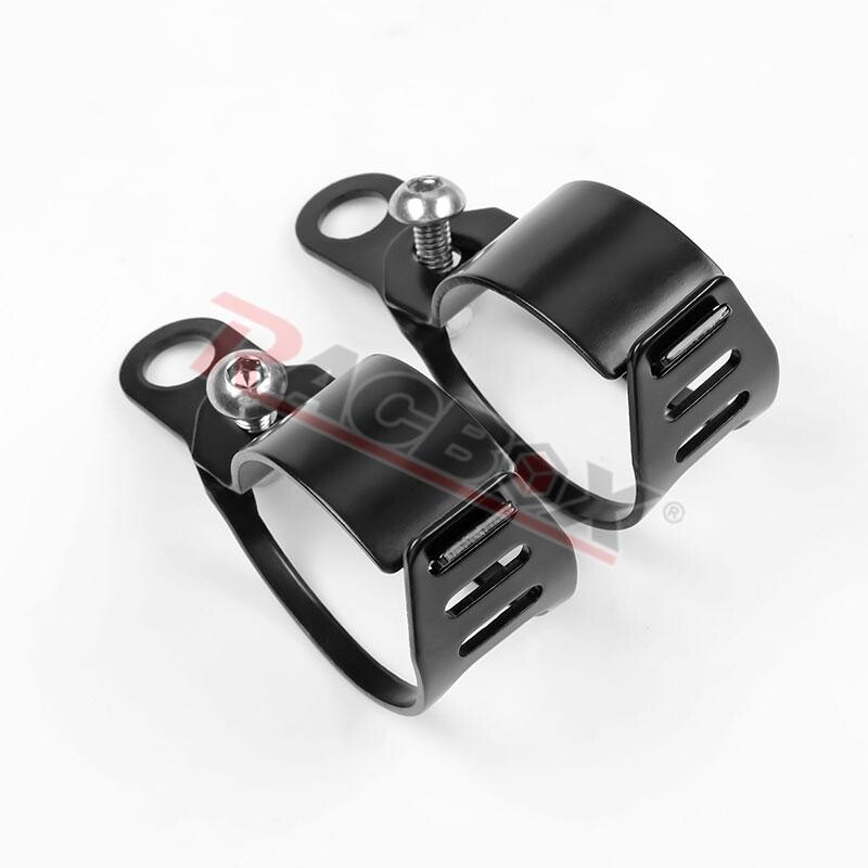 Metāla 35–50 mm priekšējās dakšas skava kreisais labais motocikla pagrieziena signāla lukturu stiprinājums, fiksēts kronšteins Sport Chopper Street pielāgotam velosipēdam