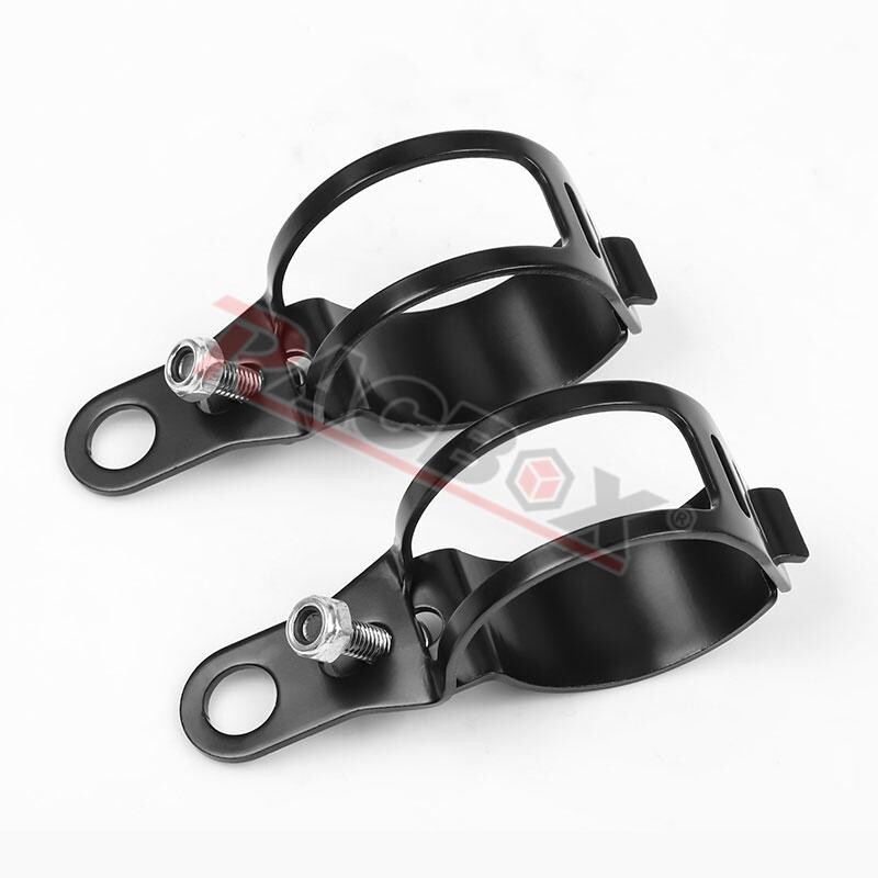 Metāla 35–50 mm priekšējās dakšas skava kreisais labais motocikla pagrieziena signāla lukturu stiprinājums, fiksēts kronšteins Sport Chopper Street pielāgotam velosipēdam