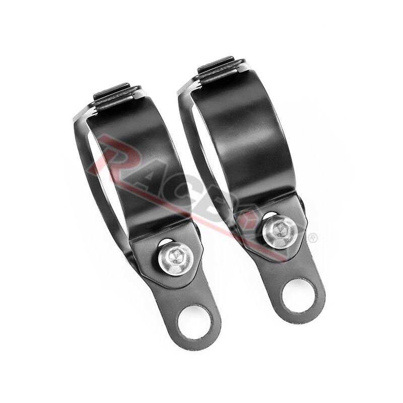 Metāla 35–50 mm priekšējās dakšas skava kreisais labais motocikla pagrieziena signāla lukturu stiprinājums, fiksēts kronšteins Sport Chopper Street pielāgotam velosipēdam