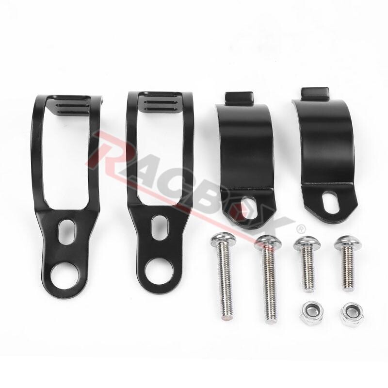 Metāla 35–50 mm priekšējās dakšas skava kreisais labais motocikla pagrieziena signāla lukturu stiprinājums, fiksēts kronšteins Sport Chopper Street pielāgotam velosipēdam