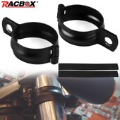 Motociklo 37 mm–50 mm metaliniai priekinių šakių vamzdžiai, 10 mm skylės skersmuo, posūkio signalo žibinto tvirtinimo laikiklis juodas motociklo priekinių žibintų atrama