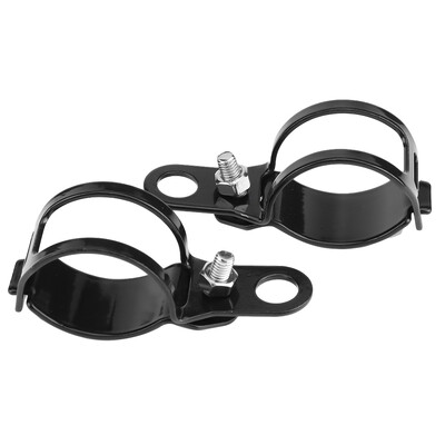 1 pāra motocikla pagrieziena signāla luktura stiprinājuma kronšteins, kas piemērots 30–45 mm priekšējās dakšas motorollera motocikla papildu priekšējam lukturim