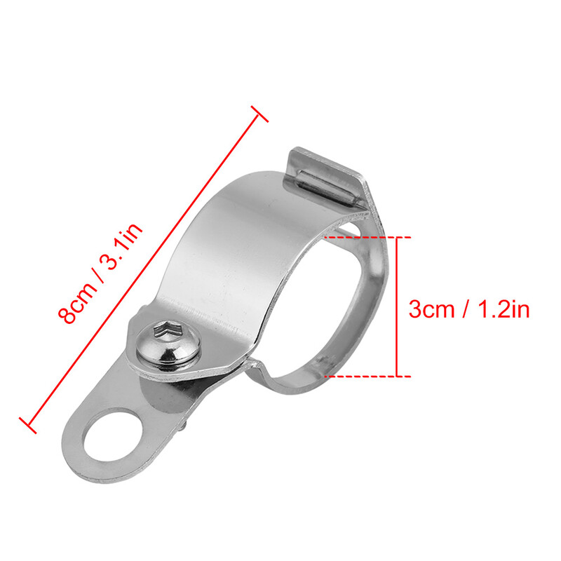 1 pāra motocikla pagrieziena signāla luktura stiprinājuma kronšteins, kas piemērots 30–45 mm priekšējās dakšas motorollera motocikla papildu priekšējam lukturim