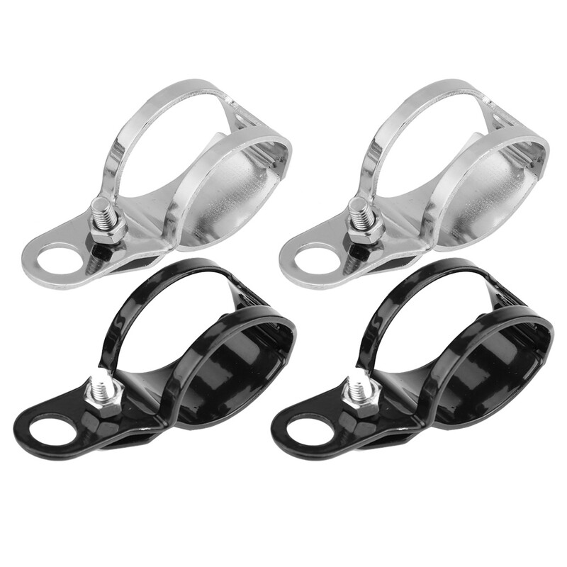 1 pāra motocikla pagrieziena signāla luktura stiprinājuma kronšteins, kas piemērots 30–45 mm priekšējās dakšas motorollera motocikla papildu priekšējam lukturim