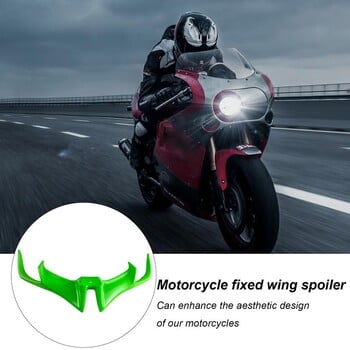 Νέα Μοτοσικλέτα Μπροστινά Fairing Winglet Wing Cover Trim Universals For Motobike Shark Fin Beak Wing Side Spoilers Moto Accessories