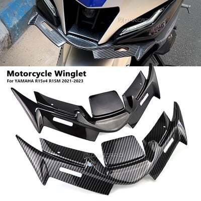 Мотоциклет Winglet Преден обтекател Wing Guard Cover за YAMAHA YZF R15 V4 R15M 2021 2022 2023 Декорация Winglets Аксесоари