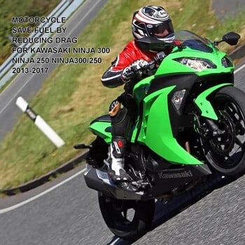 Μοτοσικλέτα Winglet Aerodynamic Wing Kit Spoiler Αξεσουάρ κινητήρα ForKawasaki Ninja 300 Ninja 250 NINJA300/250 EX300 2013-2017