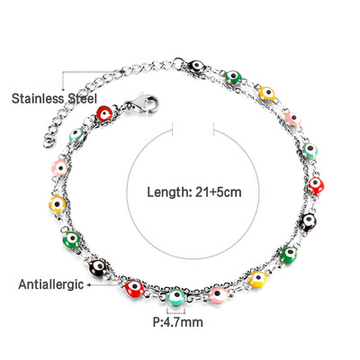 Nauja Boho spalvingai gėlėta kulkšnies apyrankė moterims, merginoms iš nerūdijančio plieno pėdų apyrankės vasaros paplūdimio vakarėliui, dovanoms papuošalų priedai