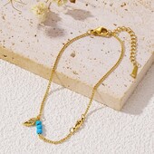 Nauji nišinio dizaino madingi šalto vėjo kelio turkio spalvos sparnai kulkšnių aksesuarai atitinka temperamentą