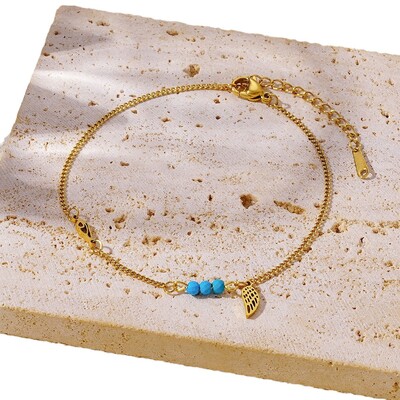 Nauji nišinio dizaino madingi šalto vėjo kelio turkio spalvos sparnai kulkšnių aksesuarai atitinka temperamentą