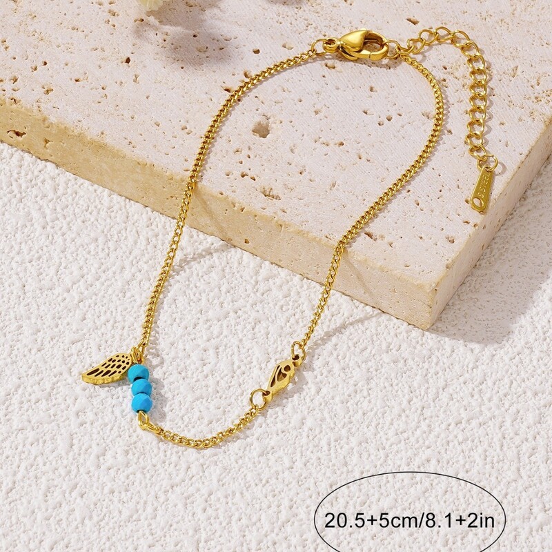 Nauji nišinio dizaino madingi šalto vėjo kelio turkio spalvos sparnai kulkšnių aksesuarai atitinka temperamentą