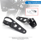 Suport pentru faruri pentru motocicletă Furcă Tocător de urechi Suport far pentru motociclete Motor reglabil 27-36mm 38-48mm Universal