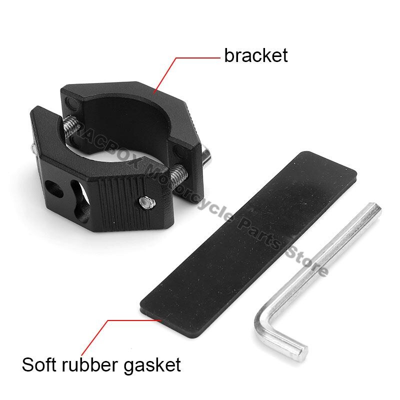 Metalinis motociklo dviračio tvirtinimas motociklo vairo laikiklio vamzdžio spaustukas, skirtas Moto ATV UTV LED prožektoriai priekiniai žibintai rūko žibintai