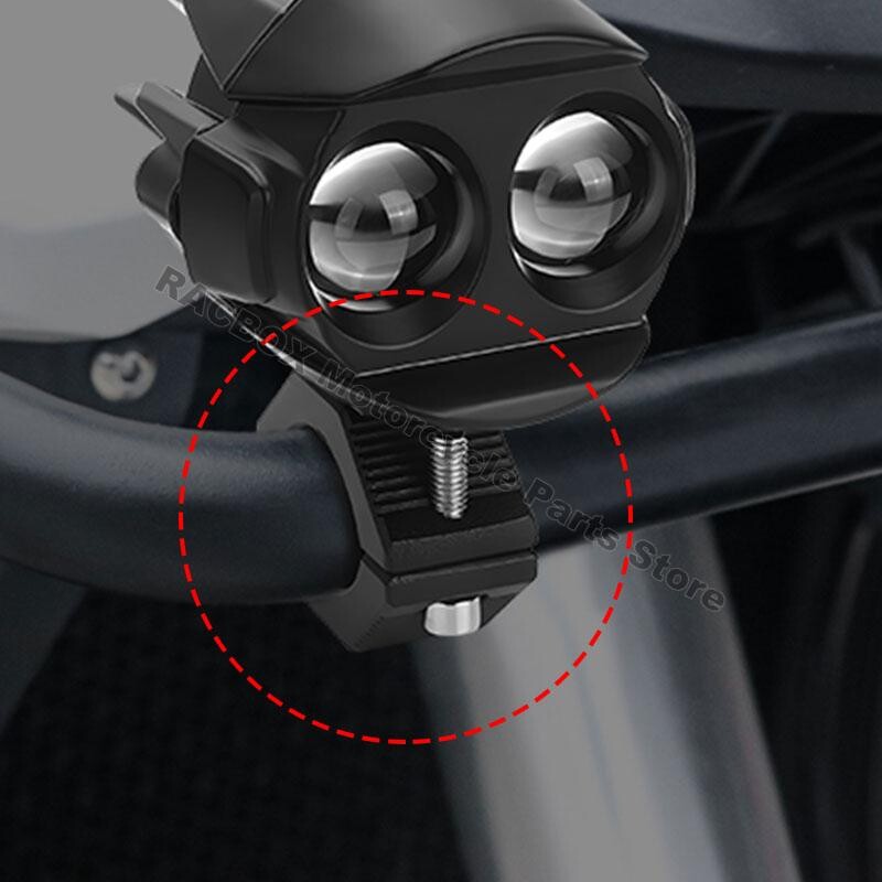Metalinis motociklo dviračio tvirtinimas motociklo vairo laikiklio vamzdžio spaustukas, skirtas Moto ATV UTV LED prožektoriai priekiniai žibintai rūko žibintai