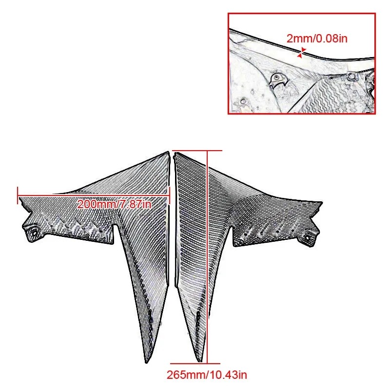 2023 Z 900 Motociklo dangtelio dalis Plastikinio gaubto radiatoriaus dangčio skydo važiuoklės kabinos apsaugos apsauga, skirta Kawasaki Z900 2020–2024 m.