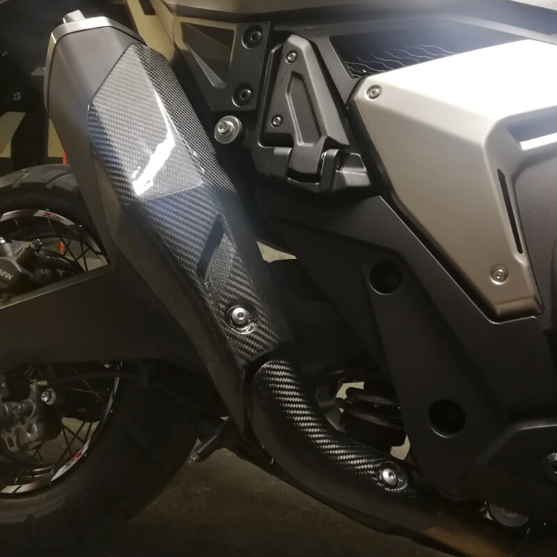 Vhodné pre výfukový systém Honda X-ADV Adv750, stredná spojovacia rúrka z uhlíkových vlákien, tepelný štít, ochranný kryt, ochrana proti obareniu