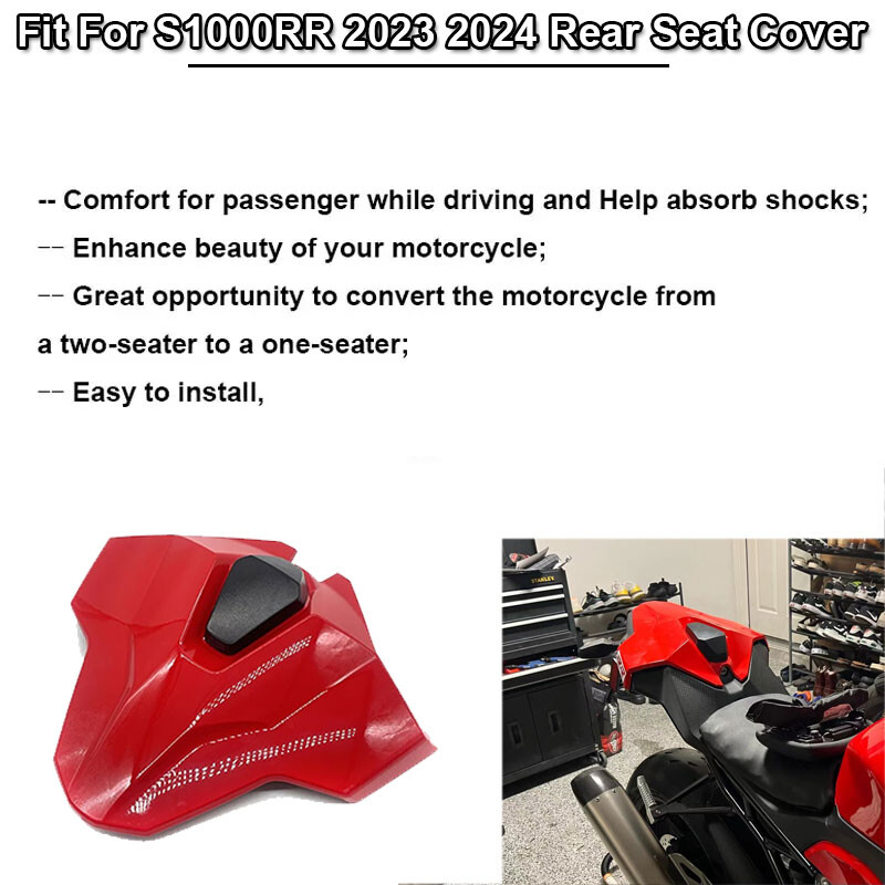 2024 S 1000RR Nauji motociklo priedai Galinės sėdynės dangčio gaubtas Pillion Fairing tinka BMW S1000RR 2023 keleivio galinės dangčio
